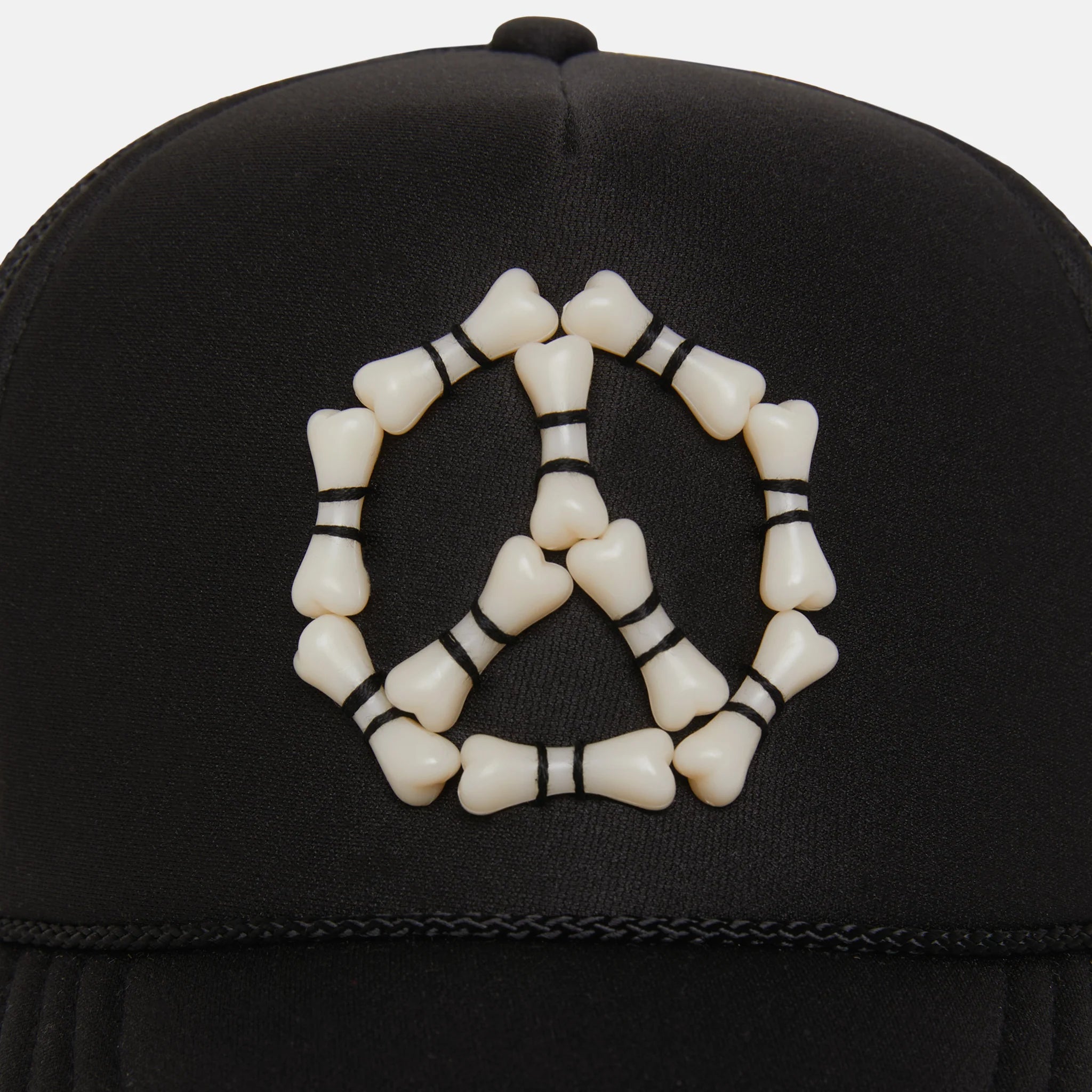 3D “Peace” Bones Trucker Hat — Burgundy