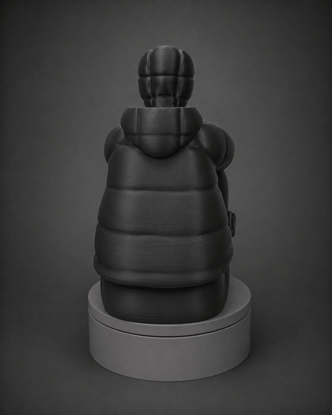 sad-man figurine + illuminated face